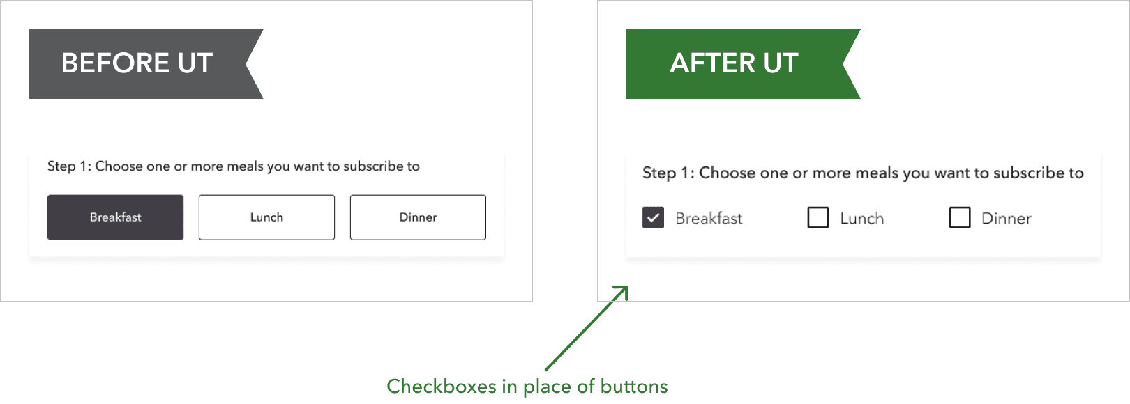 Priority revision for choose meal multiselect